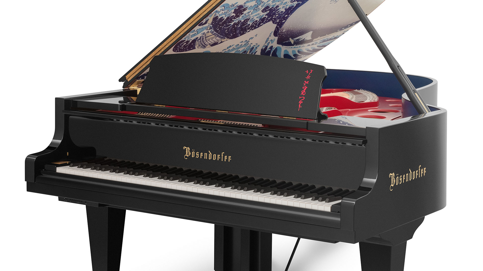 The Great Wave off Kanagawa Bosendorfer grand piano