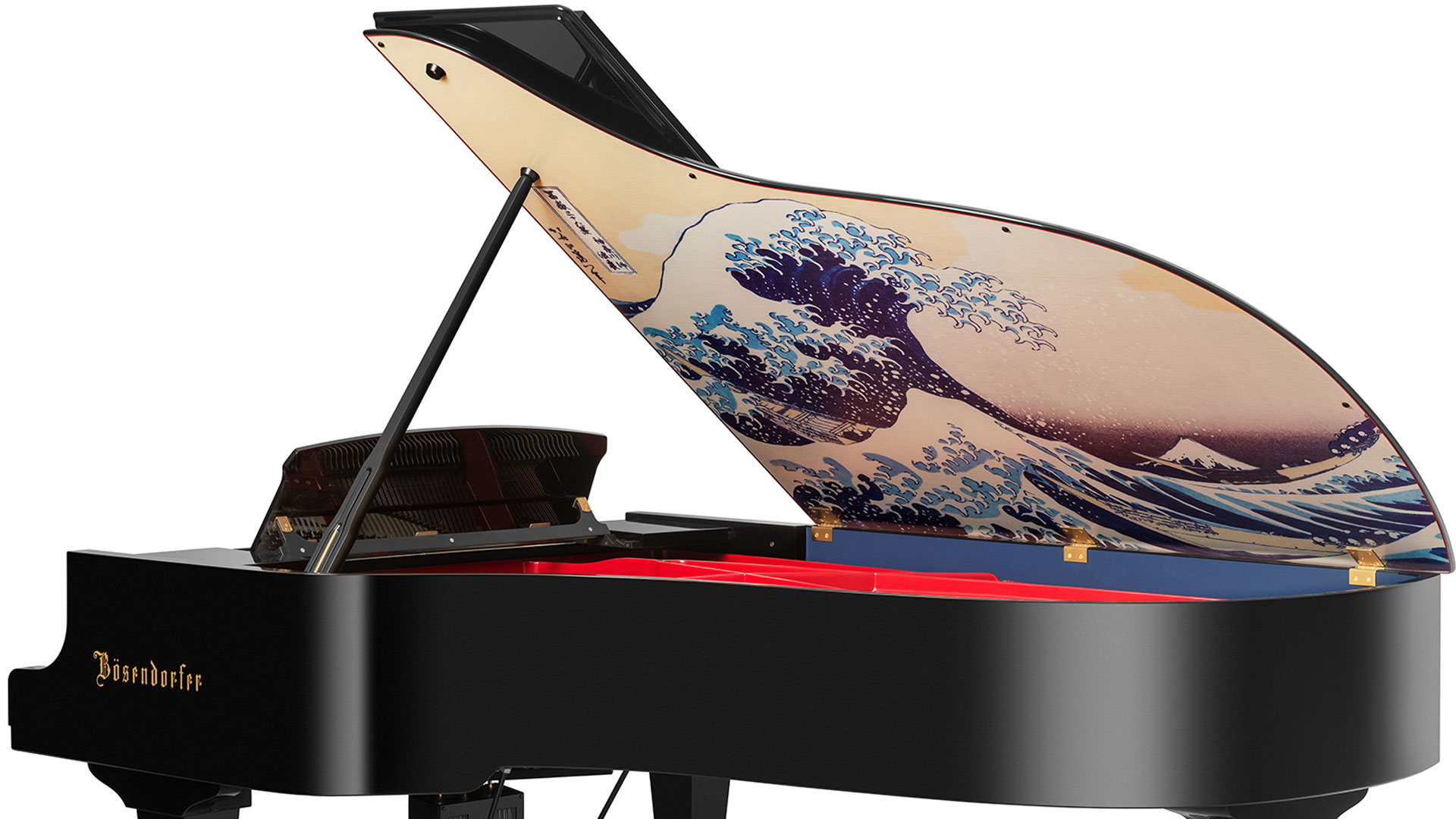 The Great Wave off Kanagawa Bosendorfer grand piano