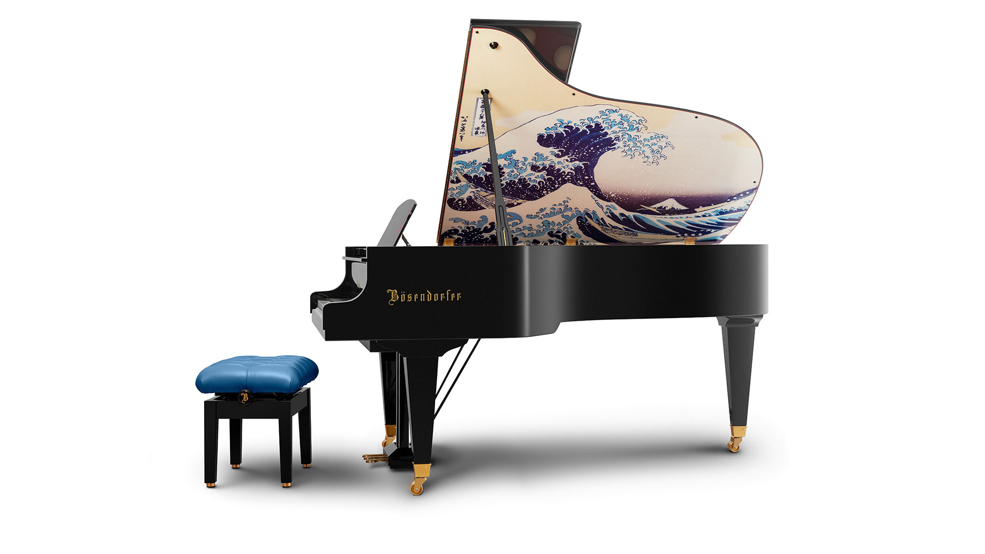 The Great Wave off Kanagawa Bosendorfer grand piano
