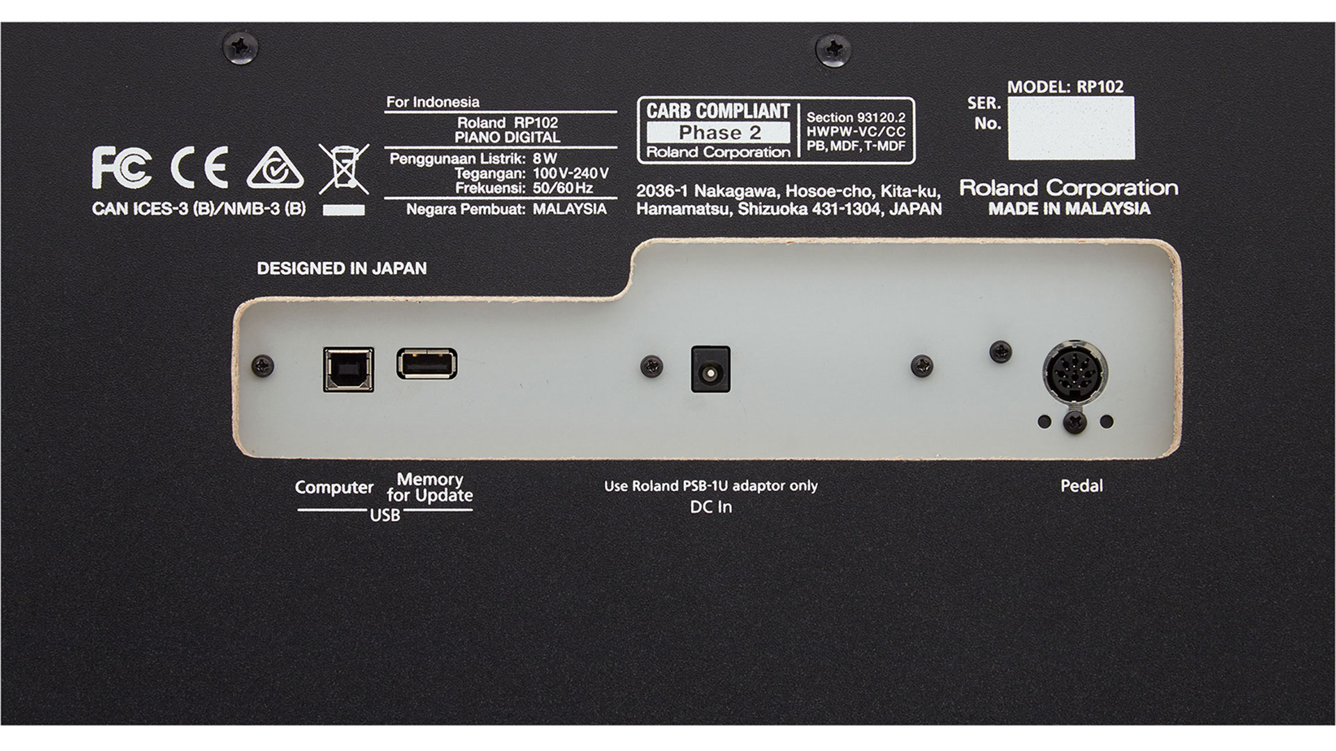 Roland digital piano rp-102